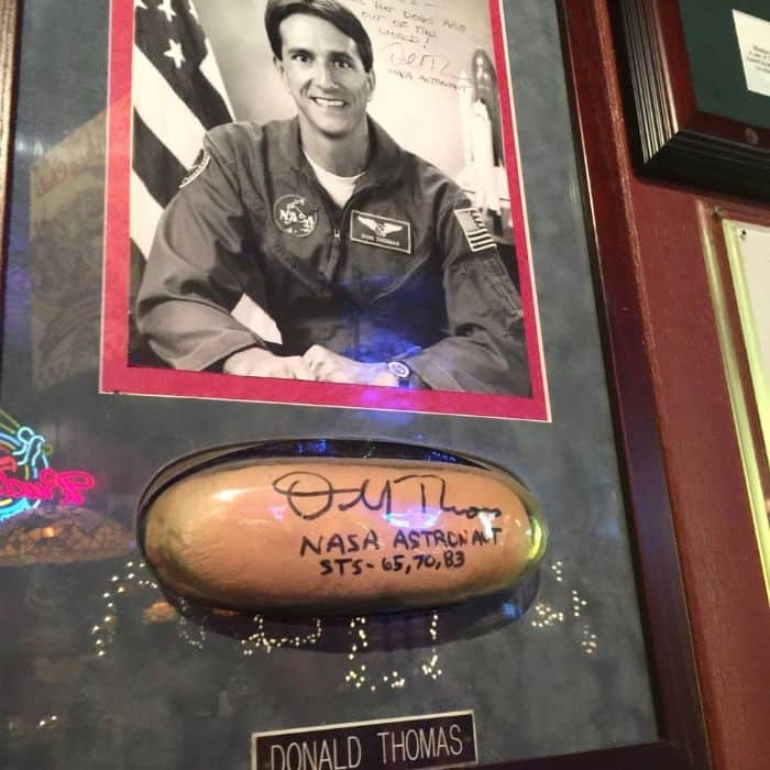 NASA astronaut autographed bun at Tony Packo's