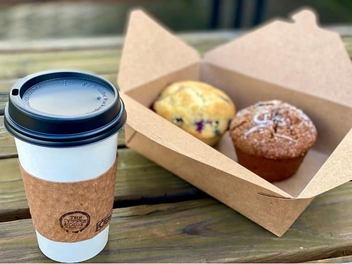 coffee and muffins from The Coffee House at Second and Bridge