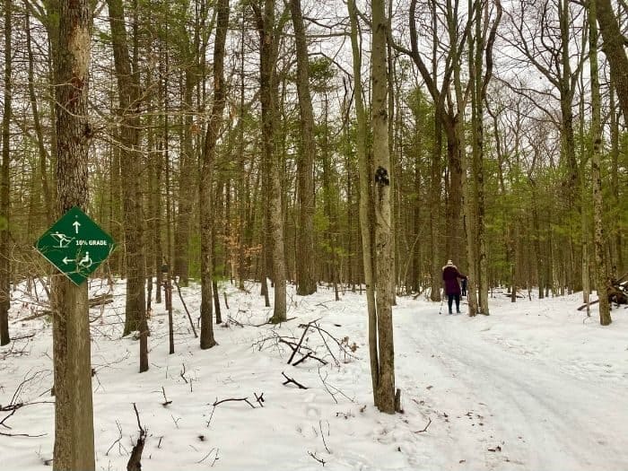 woman cross country skiing at Muskegon Luge Adventure Park