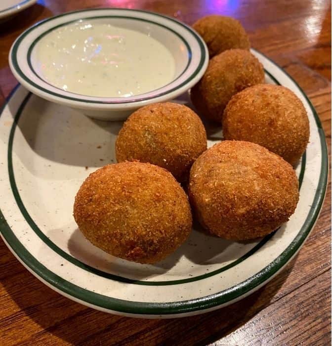 boudin balls at Floyd’s Seafood and Steakhouse