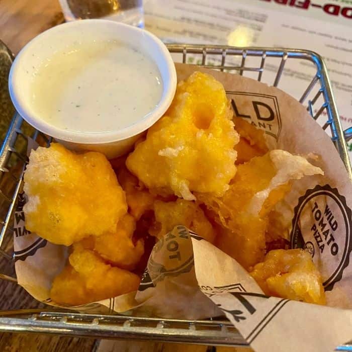 fried cheese curds at Wild Tomato 