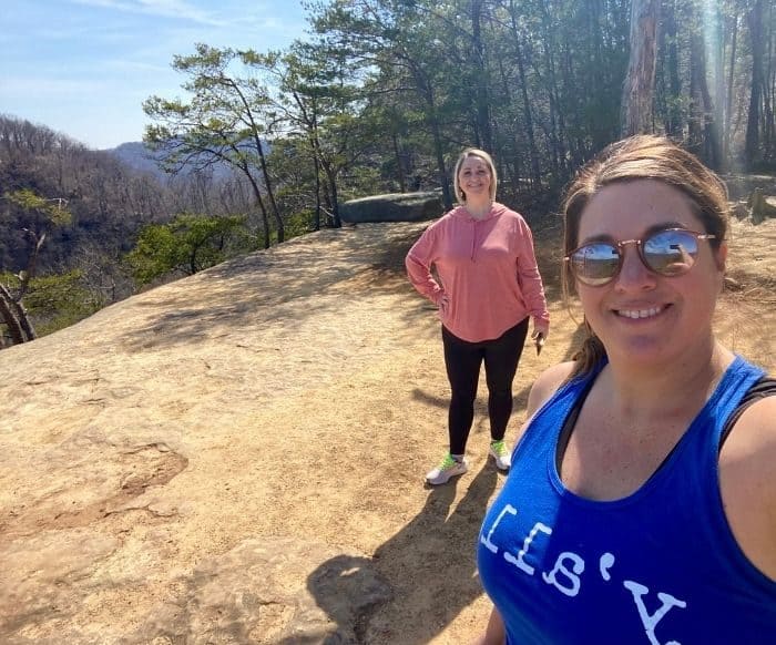 Adventure Mom and friend at The Pinnacles in Kentucky