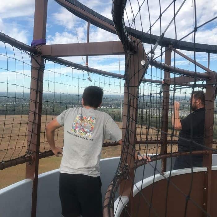 views from the 1859 Balloon Voyage at Conner Prairie