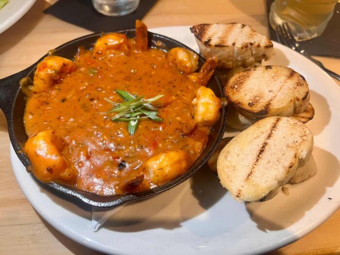 Creole shrimp skillet at Sassy Chophouse and Cocktails