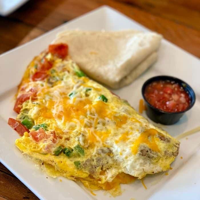 Mexican Omelette at The Southern Grind at INDIGO
