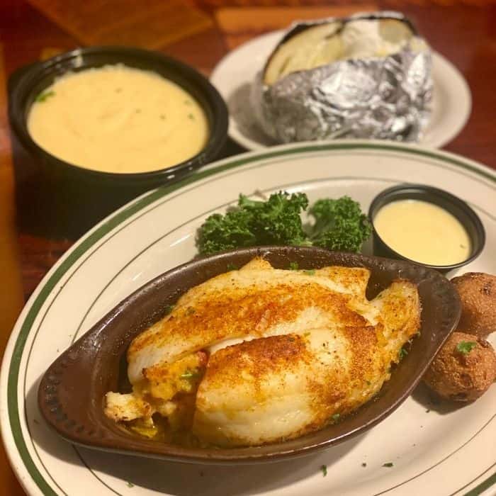 crab stuffed flounder at the Original Oyster House