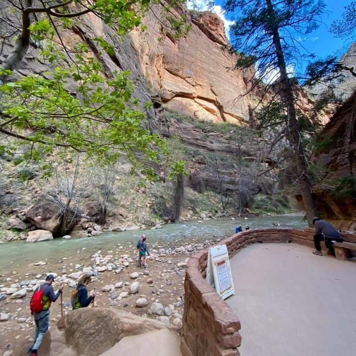 paved trail to the Narrows at Zion National Park