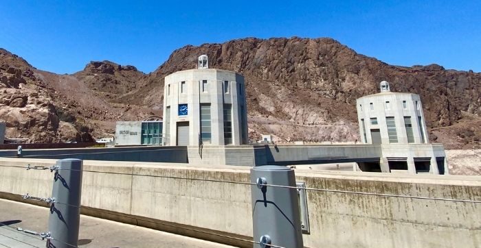 two time zones at Hoover Dam