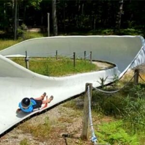 summer luge track at Muskegon Luge Adventure Sports Park