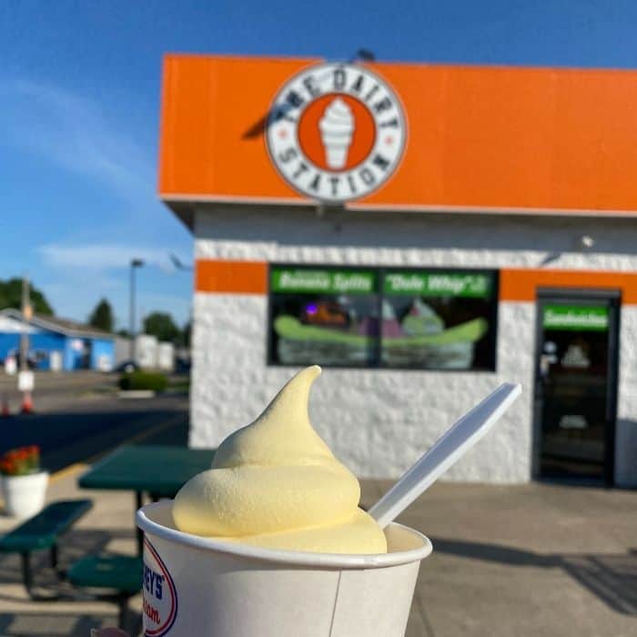 dole soft serve at The Dairy Station in Xenia Ohio
