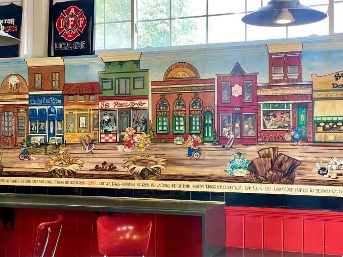 mural at Scooter's World Famous Dawg House