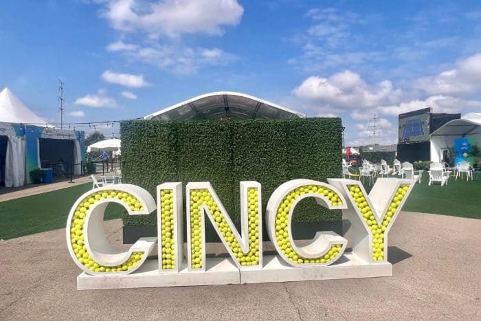Cincy sign at Western and Southern Open 