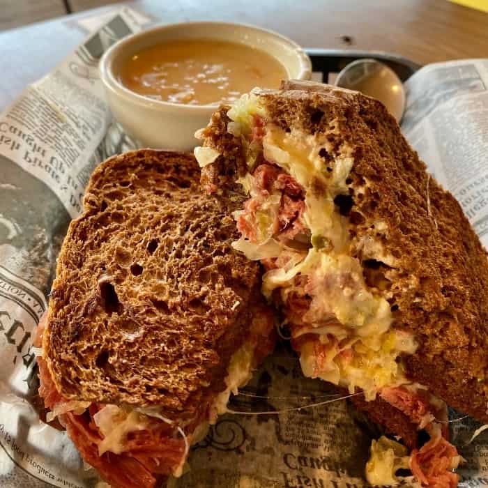 Reuben sandwich at The Lunchbox Eatery