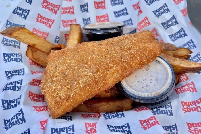 Davy Jones' Locker fried fish and chips at  Fall Fest Tricks and Treats  at Kings Island 