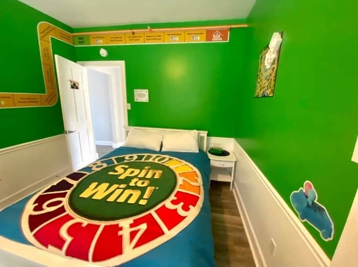 Spin to Win Room at the Go Lodge game themed mansion
