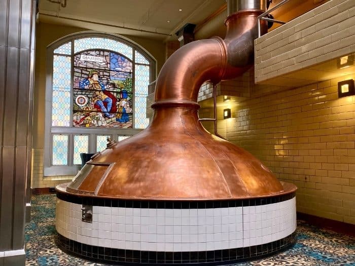 former brewing kettle at Brewhouse Inn & Suites
