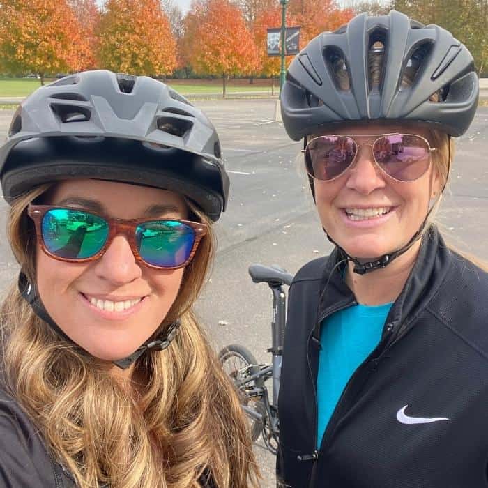 Adventure Mom and friend on bike adventure