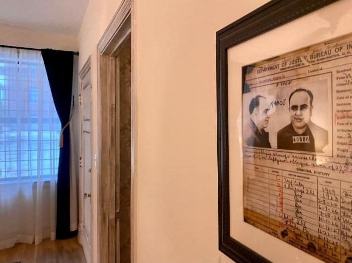 Al Capone picture in room 311 at the Read hotel