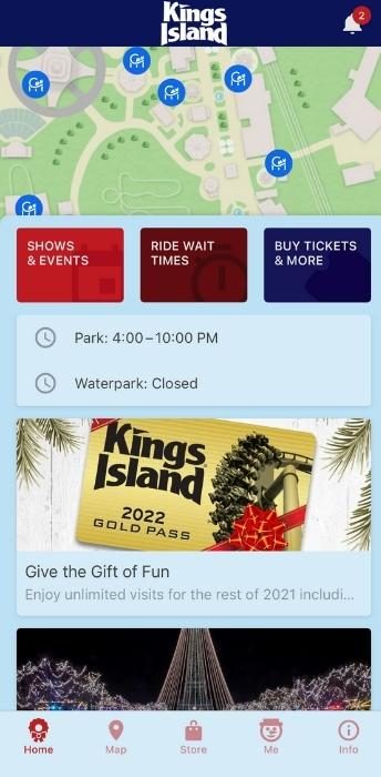 Kings Island app for WinterFest