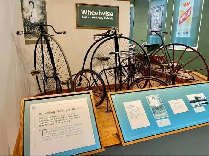 bicycle exhibit at Carillon Historical Park