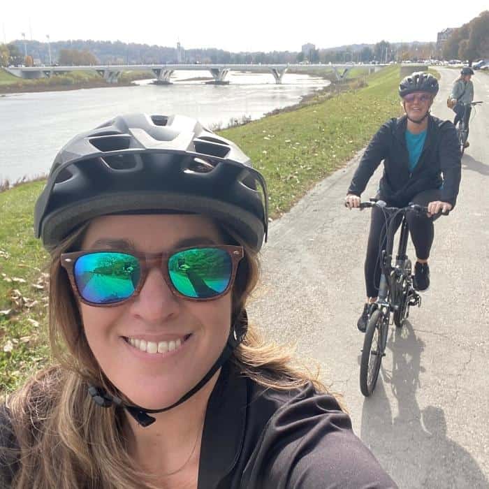 bike riding on the Great Miami River Recreational Trail