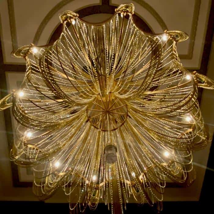 chandelier at The Read House 