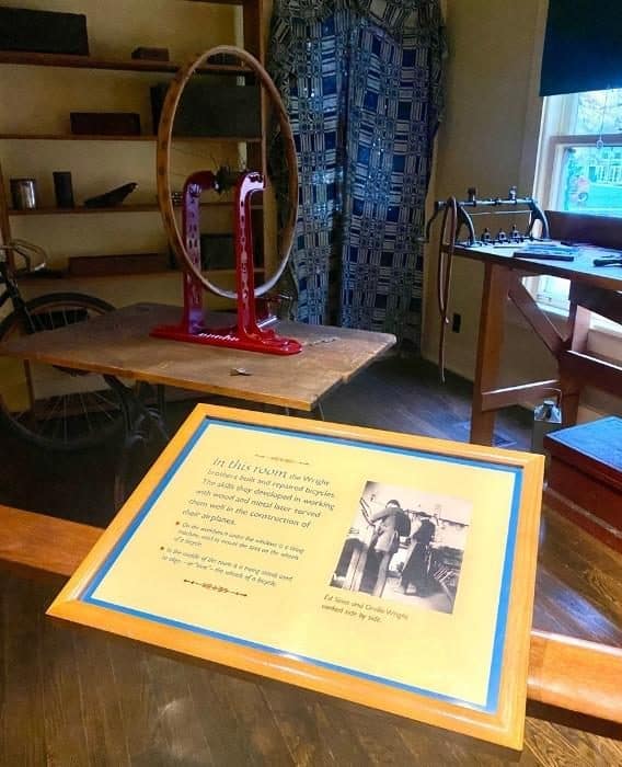 exhibit Wright Bicycle Shop at Carillon Historical Park