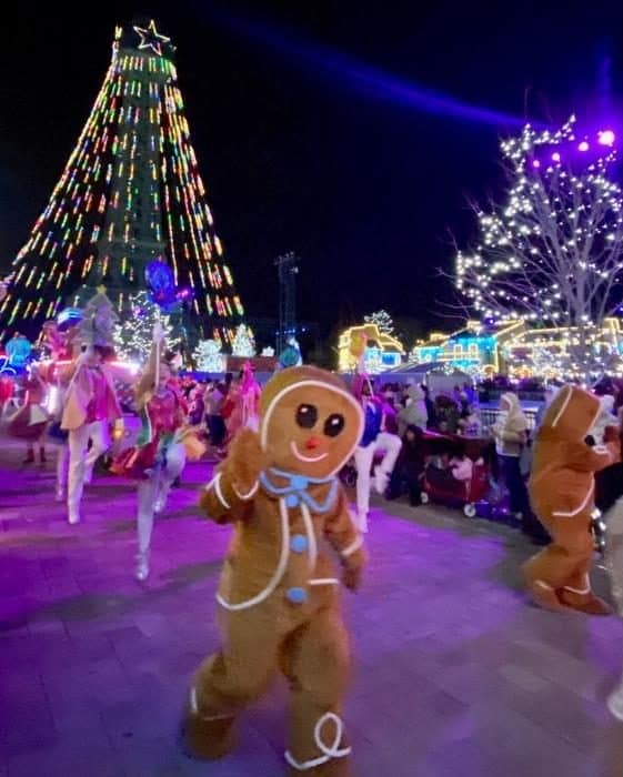 gingerbread man at WinterFest Wonderland Parade