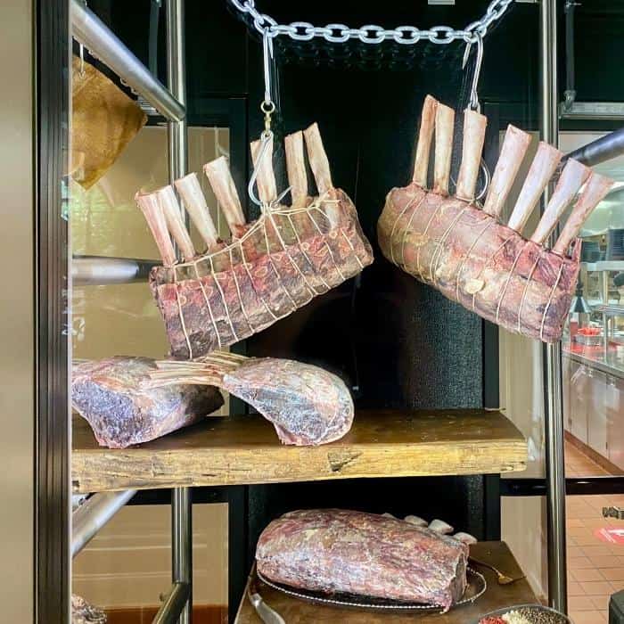 meat on display at Bugsy and Meyer's Steakhouse