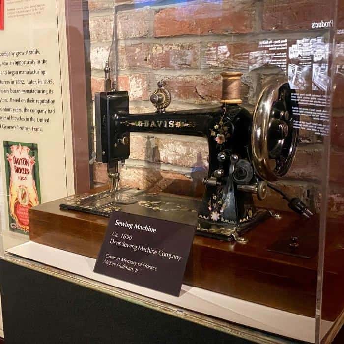 sewing machine from the Davis Sewing Machine Company  at Carillon Historical Park