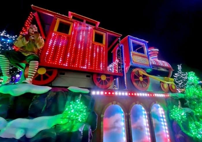 train float at WinterFest Wonderland Parade