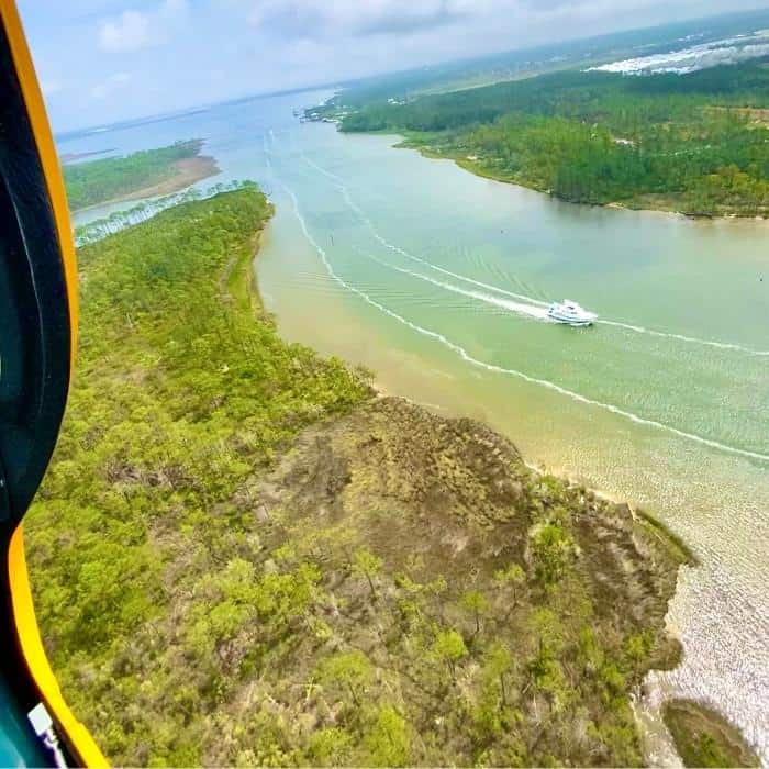 aerial view from a Gyroplane with BeachFlight Aviation