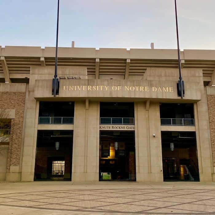 football stadium at the University of Notre Dame