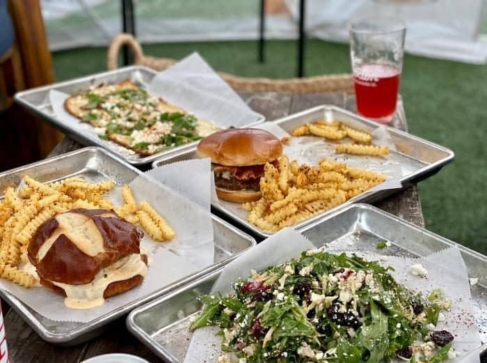menu items from parlor on 7th at Braxton Brewery