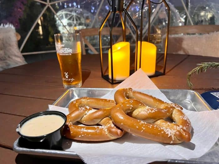 pretzels and beer cheese at Braxton Brewing Company in Covington