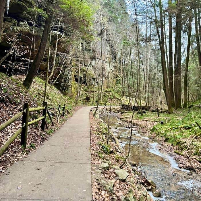 ADA trail at Conkles Hollow Gorge trail