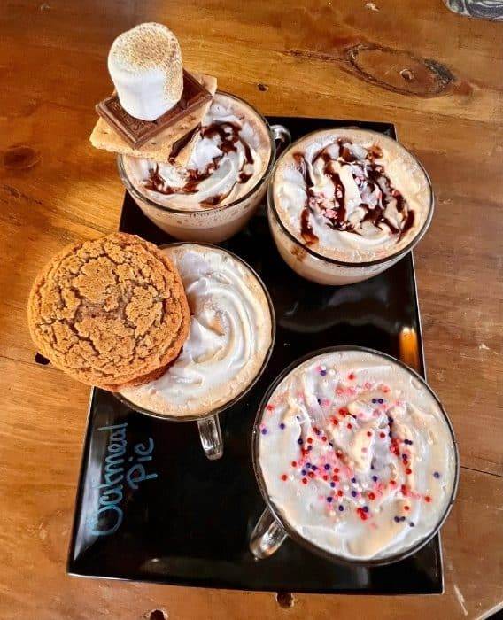 cereal Coffee Flight at the Hocking Hills Oasis Coffee Shop and More
