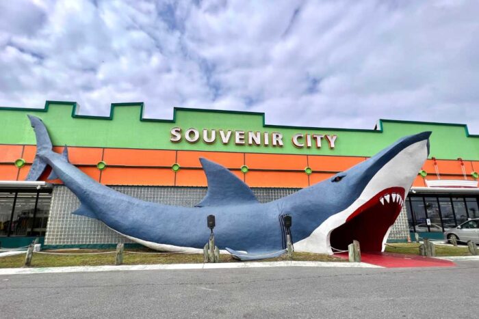 Giant shark at Souvenir City