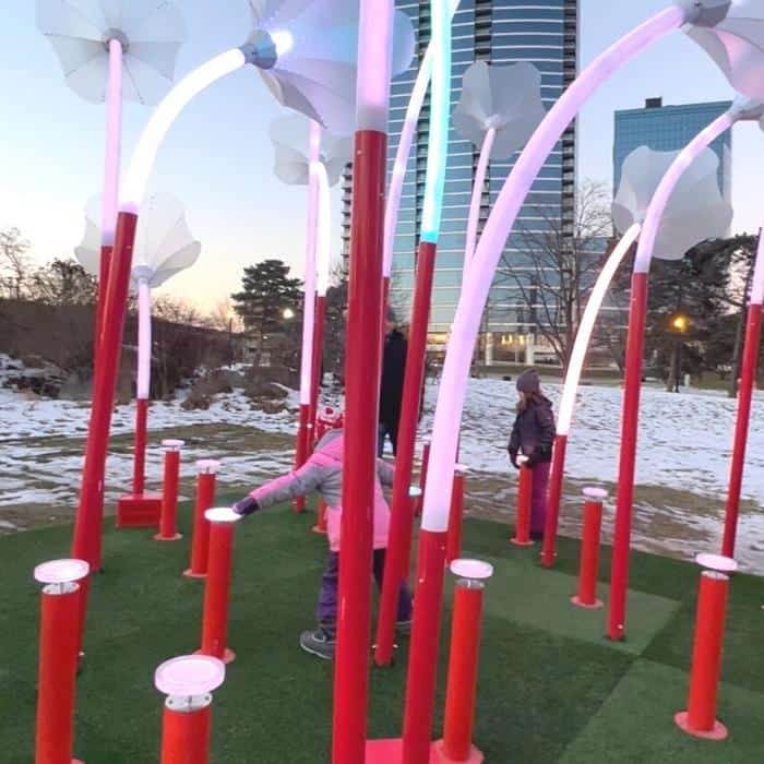 art installation at the World of Winter Festival in Grand Rapids  