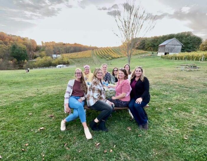 friends at Le Petit Chevalier Vineyards and Farm Winery