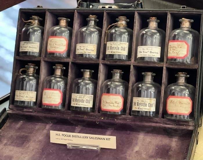 H. E. Pogue Distillery Salesman kit at the Kentucky Gateway Museum Center