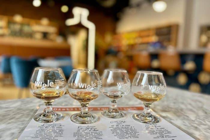 Whiskey tasting at Wigle Whiskey in Pittsburgh