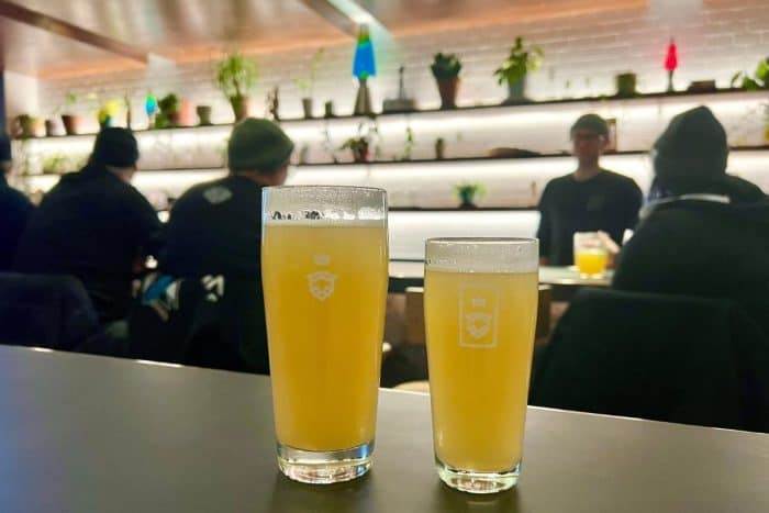 beers at Dancing gnome brewery 
