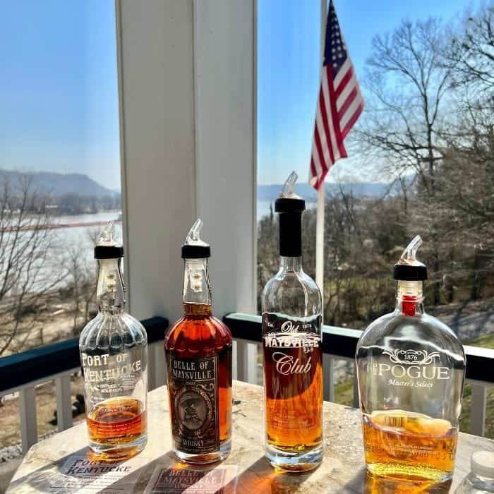 bourbon tasting with a view at Old Pogue Distillery 
