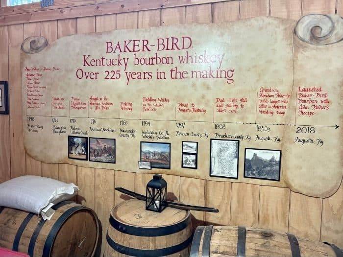 bourbon timeline at B. Bird Distillery