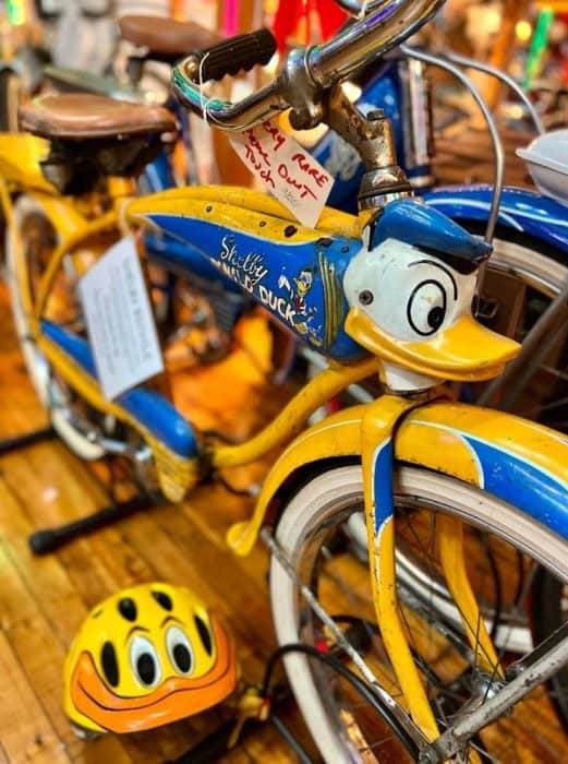donald duck bike at Bicycle Heaven Museum