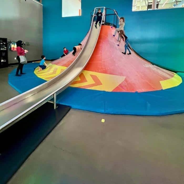 slide at urban air trampoline and adventure park