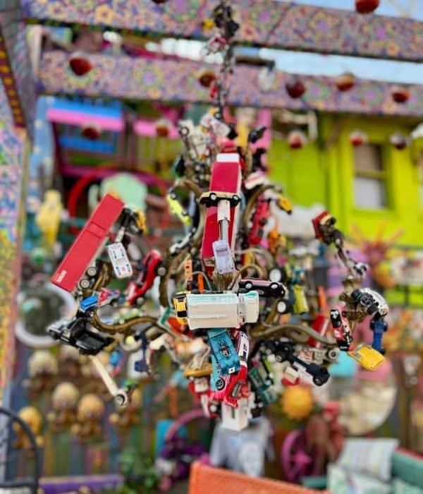 toy truck chandelier at Randyland 