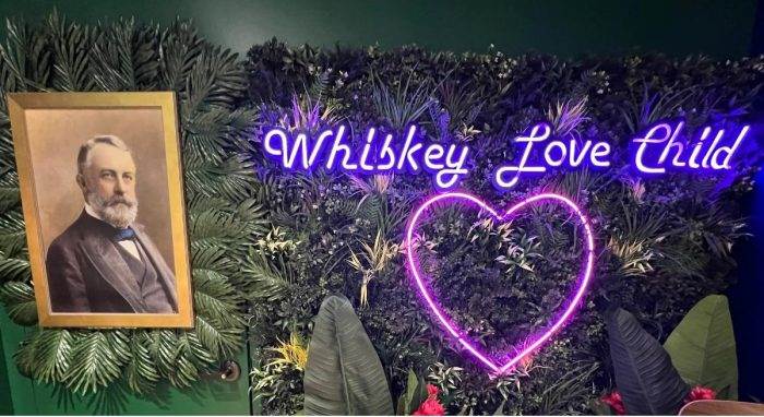 whiskey love child sign at Wigle Whiskey in Pittsburgh