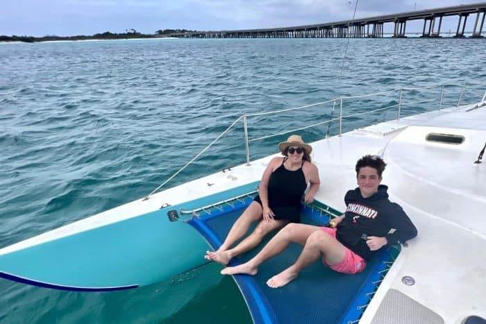 Adventure mom and son on Smile n Waves Sailing Adventures